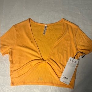 Alo Yoga Ribbed Knotty Short Sleeve